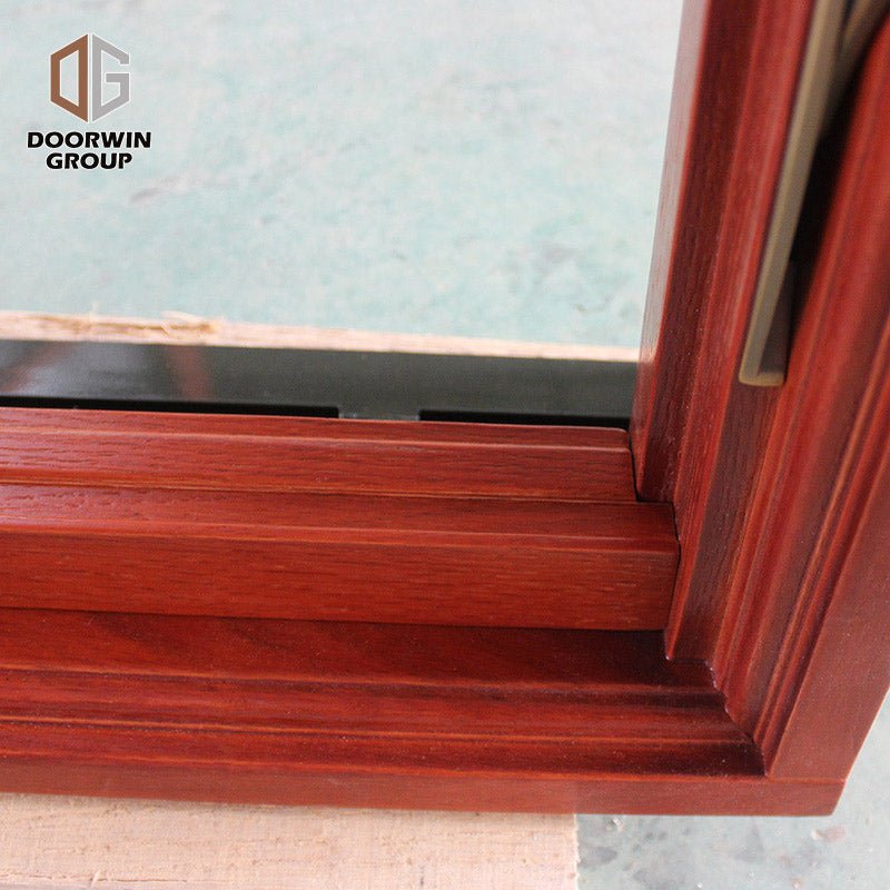 Oak Wood Aluminum Casement Window American Crank Window for Missouri Cient - Doorwin Group Windows & Doors