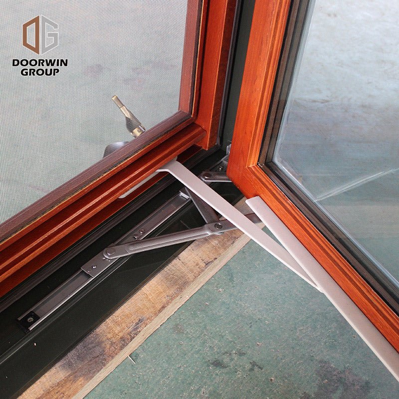Oak Wood Aluminum Casement Window American Crank Window for Missouri Cient - Doorwin Group Windows & Doors