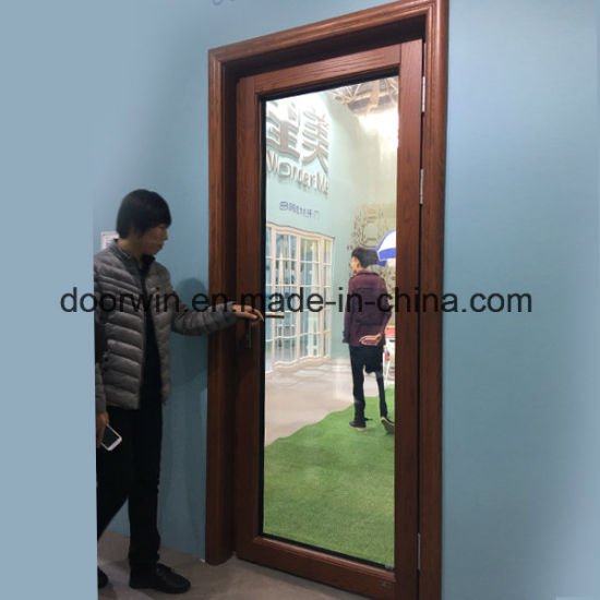 Oak Wood Patio Door with Aluminum Cladding From Outside, Hinged Timber Door - China Back Door Entry Door, Commercial Glass Entry Door - Doorwin Group Windows & Doors