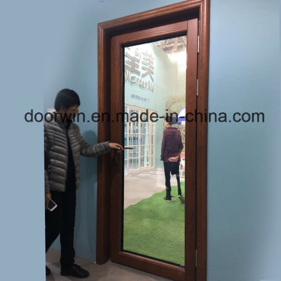 Oak Wood Patio Door with Aluminum Cladding, Hinged Timber Door - China Back Door Entry Door, Exterior Glass Door - Doorwin Group Windows & Doors