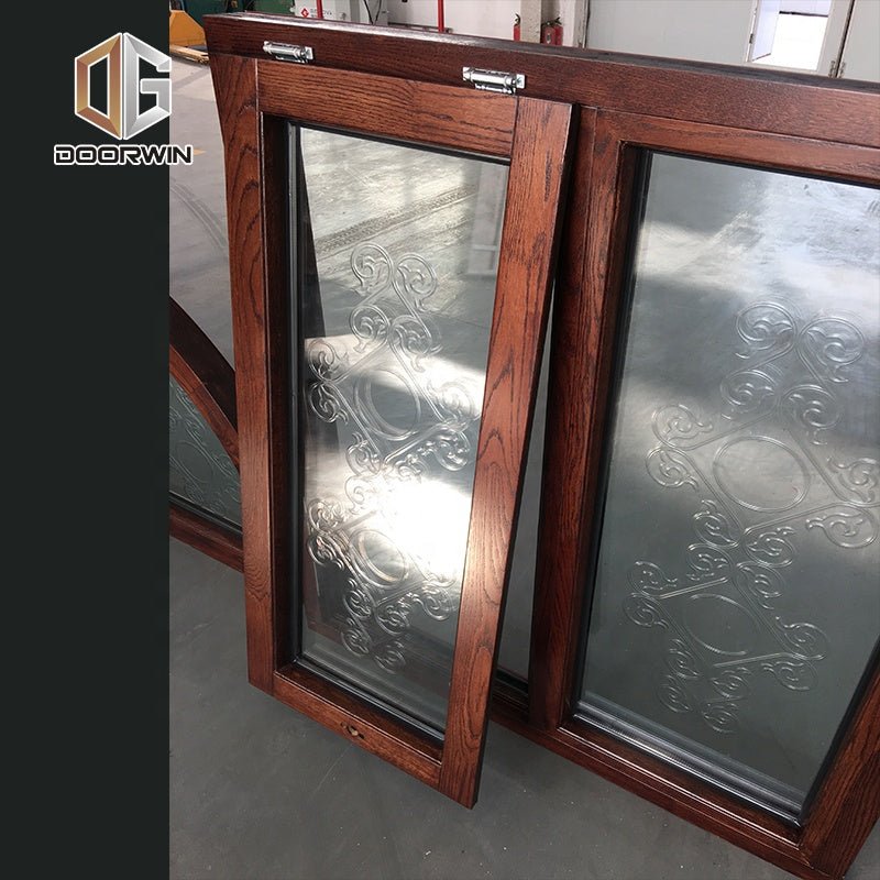 OAK wooden church window timber picture window with carved glass by Doorwin on Alibaba - Doorwin Group Windows & Doors