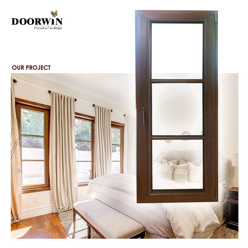 Optional color and shape American Standard Elegant Design Wood French Window floor to ceiling windows - Doorwin Group Windows & Doors