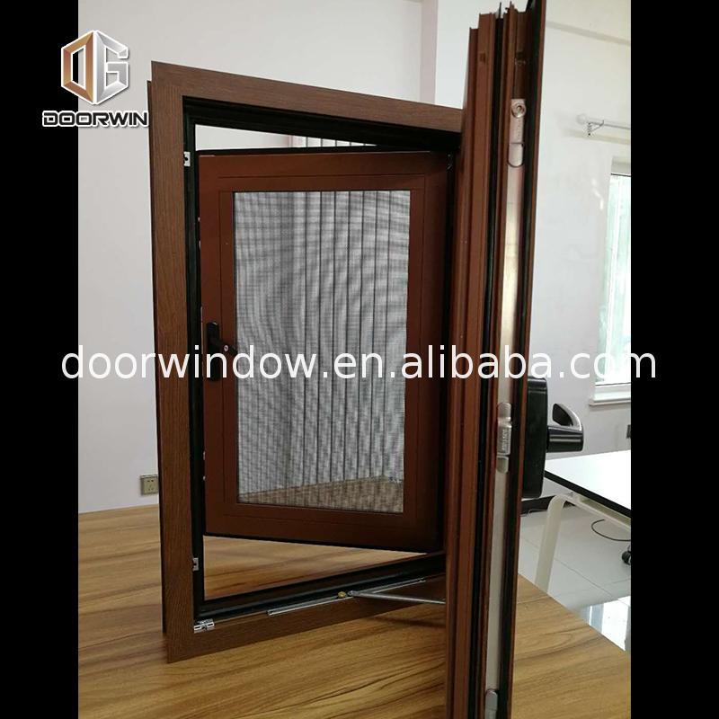Original factory basement egress window ontario swing with built-in blind aluminum profile - Doorwin Group Windows & Doors