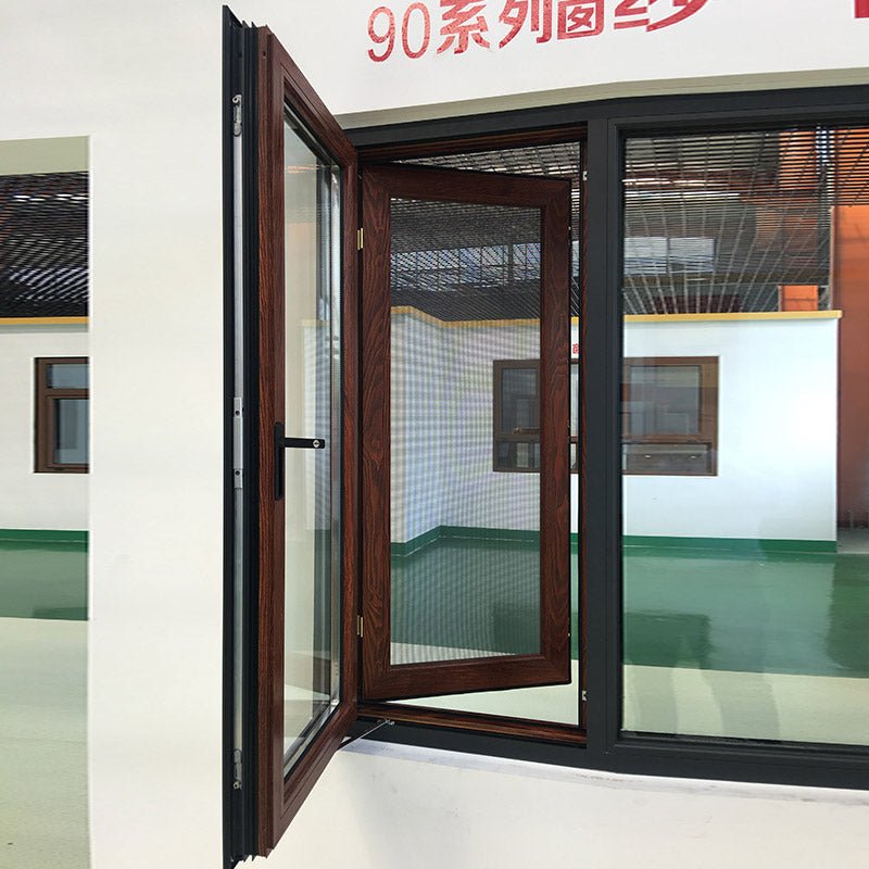 Outswing-Window-With-Wood Grain-Color-Finishing - Doorwin Group Windows & Doors