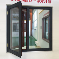 Outswing-Window-With-Wood Grain-Color-Finishing aluminum window - Doorwin Group Windows & Doors