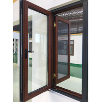 Outswing-Window-With-Wood Grain-Color-Finishing aluminum window - Doorwin Group Windows & Doors
