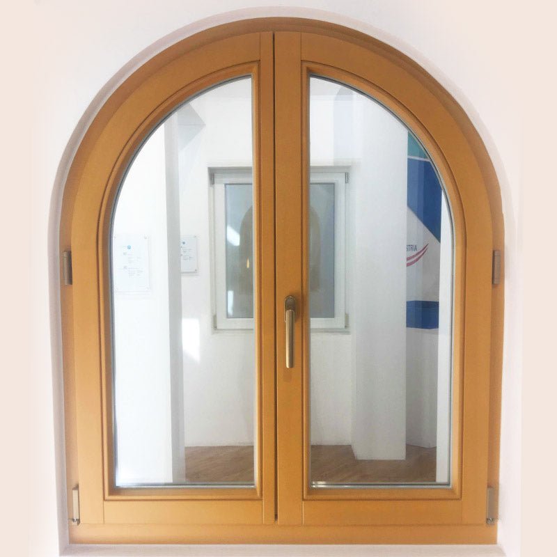 pine larch arched top french casement window with maco hardware - Doorwin Group Windows & Doors