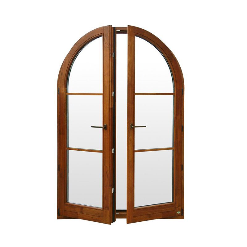 pine larch arched top french casement window with maco hardware - Doorwin Group Windows & Doors
