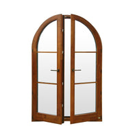 pine larch arched top french casement window with maco hardware - Doorwin Group Windows & Doors