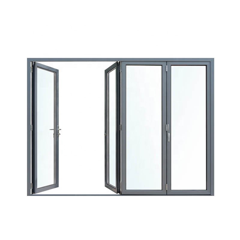 Popular commercial bathroom non-thermal break aluminum folding window and door doors - Doorwin Group Windows & Doors