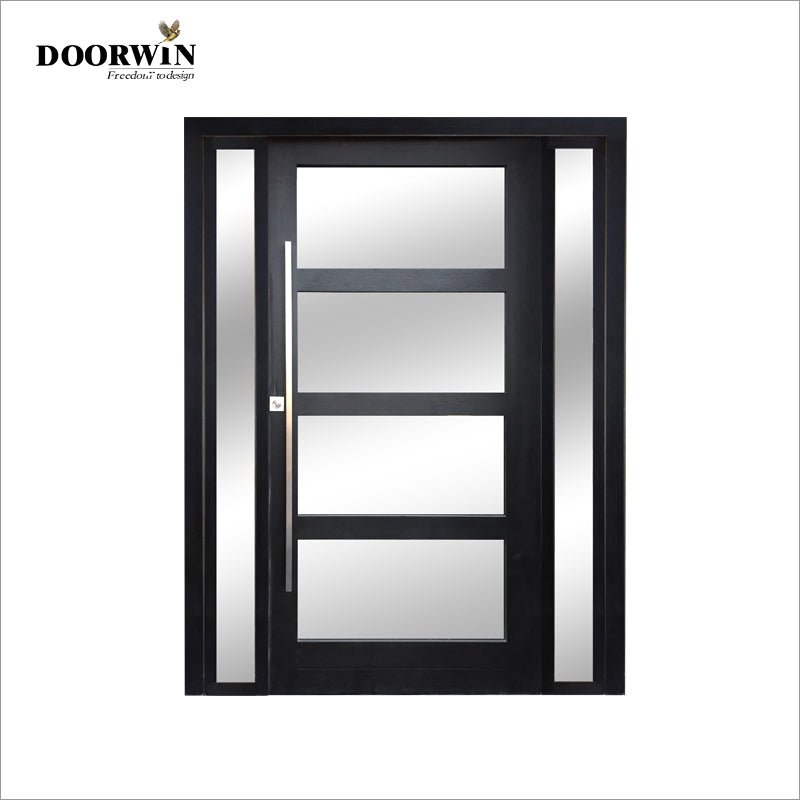 Popular in North America Texas wood aluminum french doouble door - Doorwin Group Windows & Doors