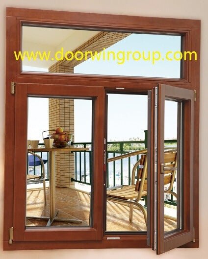 Powder Coated Aluminum Solid Wood Window, Teak Wood Aluminium Window for Villas and High-End Buildings - China Aluminum Window, Solid Wood Window - Doorwin Group Windows & Doors