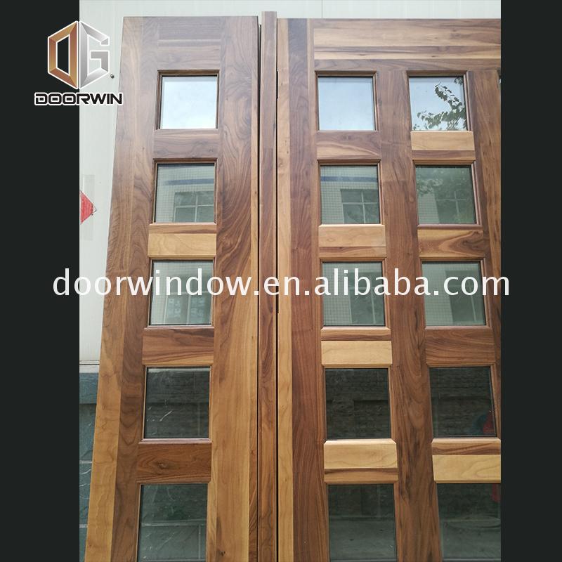 Professional factory full light exterior wood door front designs for houses entry with sidelites - Doorwin Group Windows & Doors