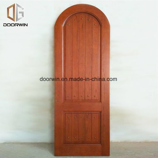 Red Oak Wood Arch Door with Copper Nail - China Interior Swing Door, Office Door Design - Doorwin Group Windows & Doors