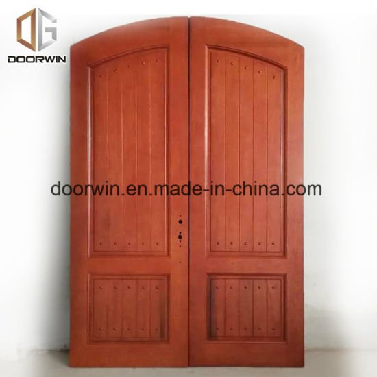 Red Oak Wood Arched Top Door with Copper Nail - China Sliidng Interior Door, Oak Solid Doors - Doorwin Group Windows & Doors