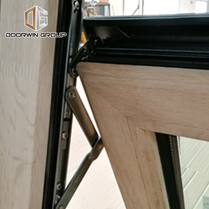 Red oak wood clad aluminum push out casement window - Doorwin Group Windows & Doors