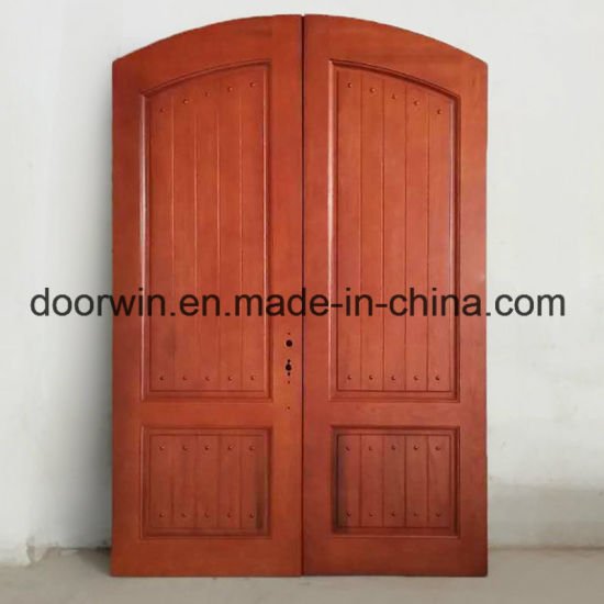 Red Oak Wood Entrance Door with Copper Nail - China 24 Inches Exterior Doors, Copper Entry Doors - Doorwin Group Windows & Doors