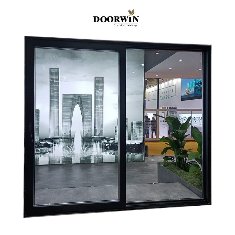 Residential interior insulated high quality thermal break aluminum sliding glass door for offices DIY - Doorwin Group Windows & Doors