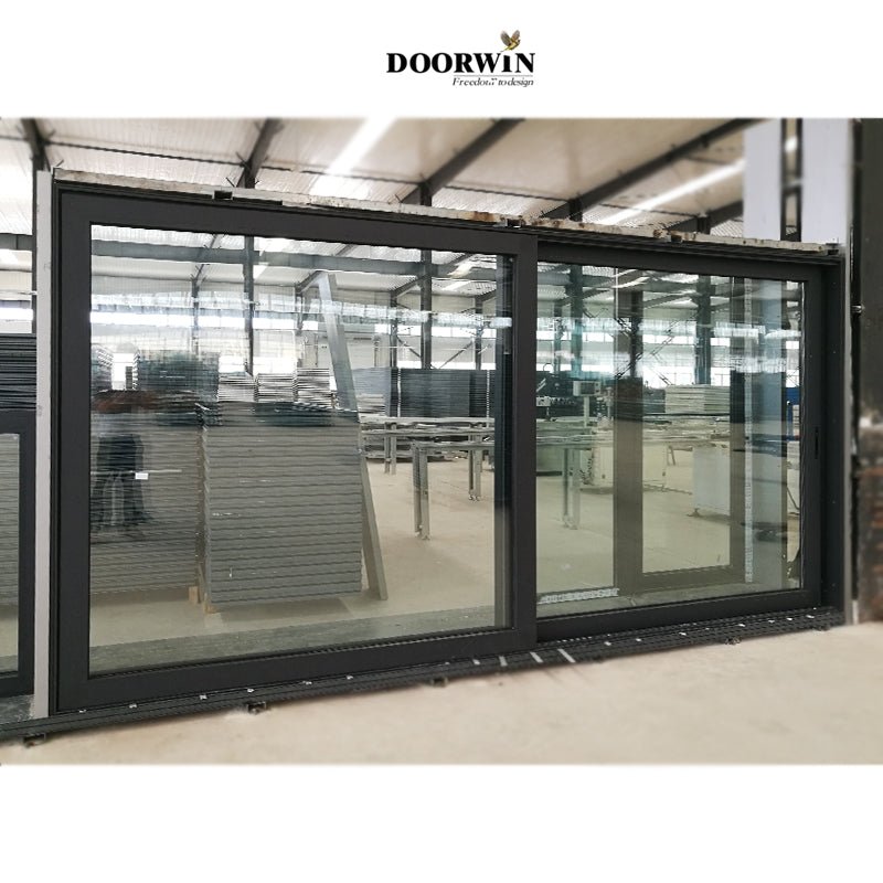Residential interior insulated high quality thermal break aluminum sliding glass door for offices DIY - Doorwin Group Windows & Doors