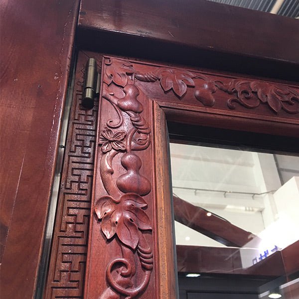 Rosewood carving French Casement Window - Doorwin Group Windows & Doors