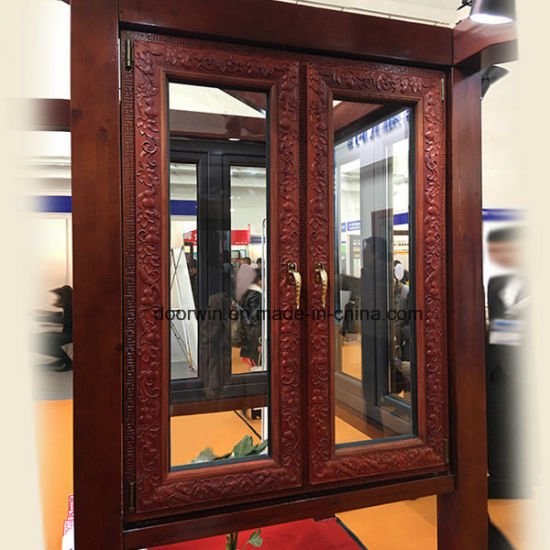 Rosewood Carving French Casement Window - China French Window, French Window Grill Design - Doorwin Group Windows & Doors