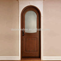 round arched top design glass insert Solid frosted Glass Interior Mahogany Wood entry Doorby Doorwin - Doorwin Group Windows & Doors