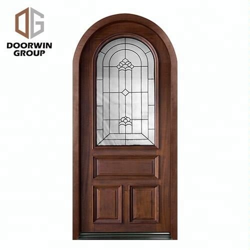 round arched top design glass insert Solid frosted Glass Interior Mahogany Wood entry Doorby Doorwin - Doorwin Group Windows & Doors