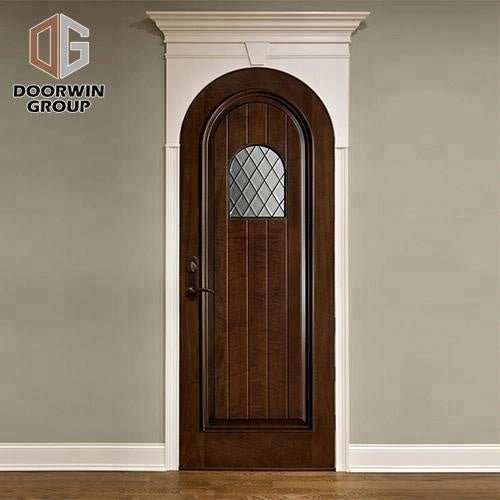 round arched top design glass insert Solid frosted Glass Interior Mahogany Wood entry Doorby Doorwin - Doorwin Group Windows & Doors