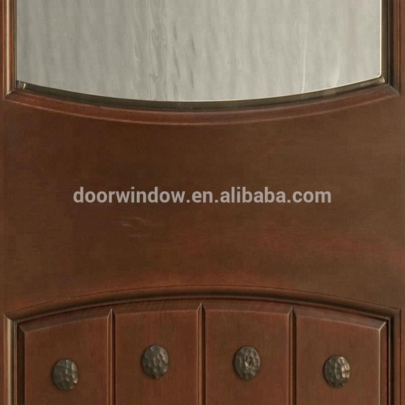 round arched top design glass insert Solid frosted Glass Interior Mahogany Wood entry Doorby Doorwin - Doorwin Group Windows & Doors