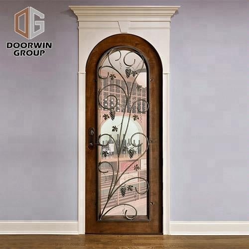 round arched top design glass insert Solid frosted Glass Interior Mahogany Wood entry Doorby Doorwin - Doorwin Group Windows & Doors