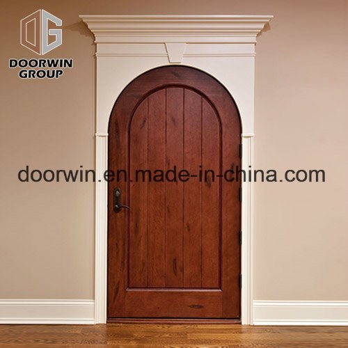Round Top Design Timber Door Interior Door Made of Solid Red Wood - China Entry Door, French Entry Door - Doorwin Group Windows & Doors