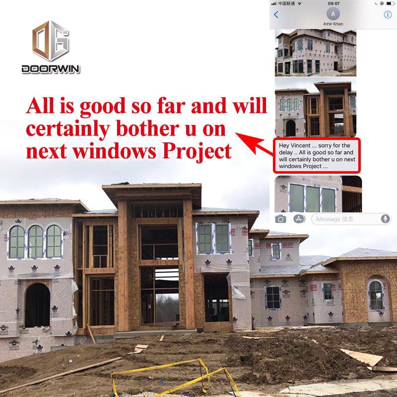 Round top fixed window and bottom crank open window with decorative glazing bars - Doorwin Group Windows & Doors