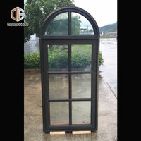 Round top fixed window and bottom crank open window with decorative glazing bars - Doorwin Group Windows & Doors