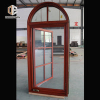 Round top fixed window and bottom crank open window with decorative glazing bars - Doorwin Group Windows & Doors