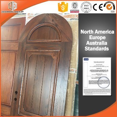 Round Top High Quality Wood Exterior Door Timber Door - China Wood Exterior Door, Solid Wood Exterior Doors - Doorwin Group Windows & Doors