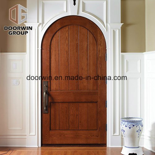 Round Top Solid Wood Entry Door - China Garage Door, Garage Doors for Luxurious Villa - Doorwin Group Windows & Doors