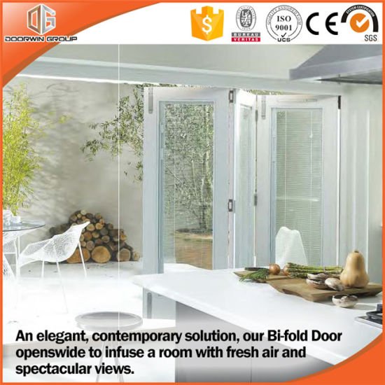 Russian Frameless Wood Aluminum Glass Folding Doors, Good View Effects and Good Lighting Quality Glass Door - China Wood Door, Solid Wood Door - Doorwin Group Windows & Doors