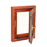 San Francisco inexpensive wood grain tempered glass aluminium tilt up window with built in shuttersby Doorwin - Doorwin Group Windows & Doors