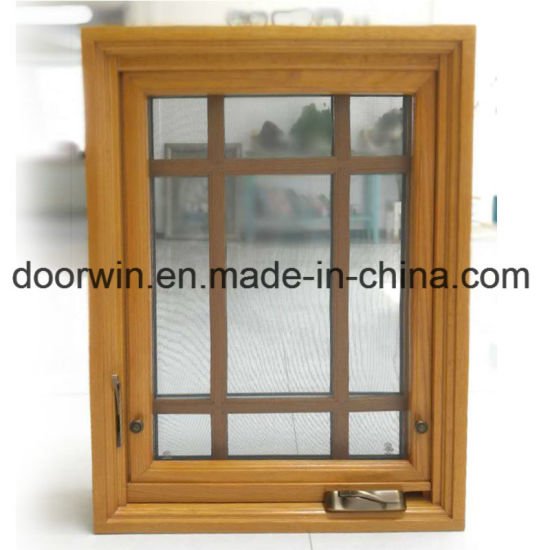 Simple Design Glass Casement Window with Foldable Crank Handle and Aluminum Clad Oak Wood Frame - China Grill Design Crank Window, American Crank Window - Doorwin Group Windows & Doors