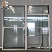 single & double hung window-01 white thermal break aluminum window with grilles - Doorwin Group Windows & Doors