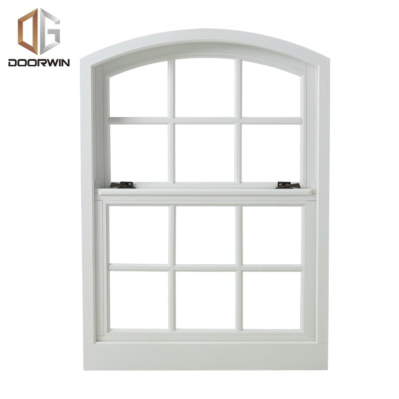 single & double hung window-01 white thermal break aluminum window with grilles - Doorwin Group Windows & Doors