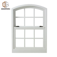 single & double hung window-01 white thermal break aluminum window with grilles - Doorwin Group Windows & Doors