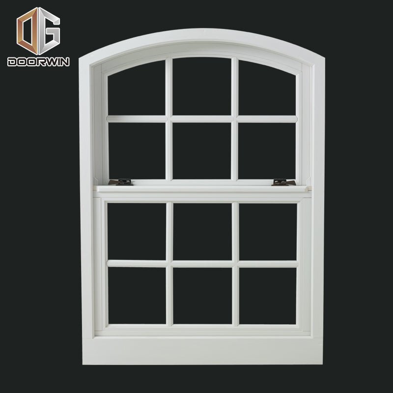 single & double hung window-01 white thermal break aluminum window with grilles - Doorwin Group Windows & Doors