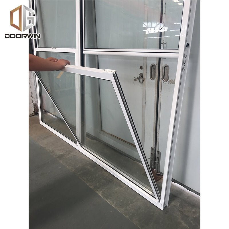 single & double hung window-01 white thermal break aluminum window with grilles - Doorwin Group Windows & Doors