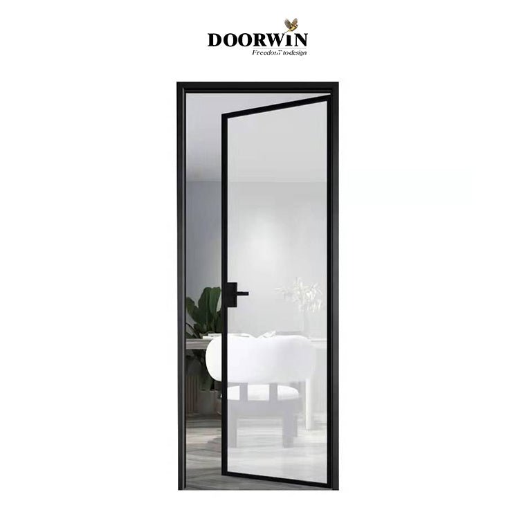 Slim frame thermal break Aluminum bathroom swing door. - Doorwin Group Windows & Doors