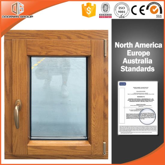 Solid Oak Wood Aluminum Casement Window with Security and Sizes Customized - China Casement Window Security, Casement Window Security Locks - Doorwin Group Windows & Doors