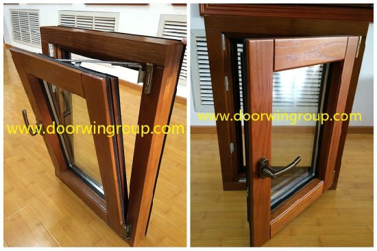 Solid Oak Wood Aluminum Window with Double Glass - China Wood Aluminum Window, Wood Aluminum Windows - Doorwin Group Windows & Doors