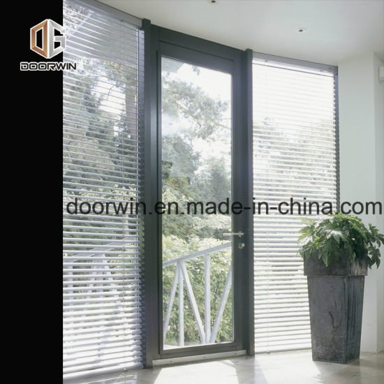 Solid Oak Wood Front Entrance Door with Built-in Blinds - China Door Front, Double Glazing Door - Doorwin Group Windows & Doors