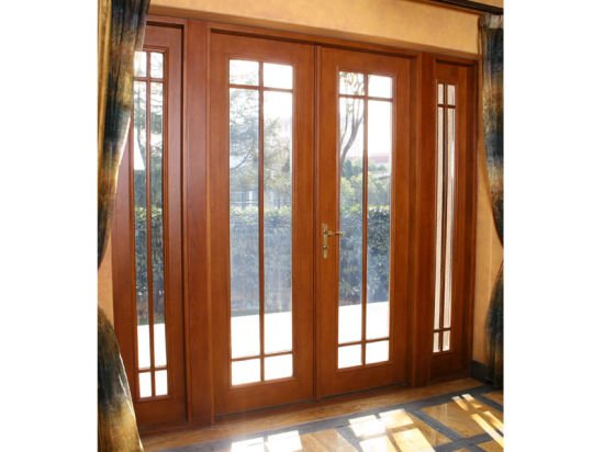 Solid Oak/Larch Wood Aluminum French Door - China Composite Door, Wood French Door - Doorwin Group Windows & Doors