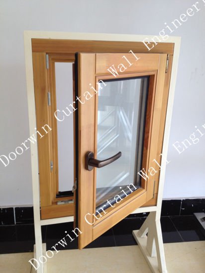 Solid Teak Wood Aluminum Casement Window with Double Glass - China Wood Clad Aluminium Window, Aluminum Casement Windows - Doorwin Group Windows & Doors